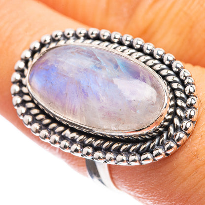 Rainbow Moonstone Ring Size 7 (925 Sterling Silver) R142939
