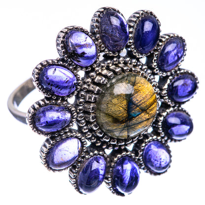 Large Labradorite, Tanzanite Ring Size 9.25 (925 Sterling Silver) R141262