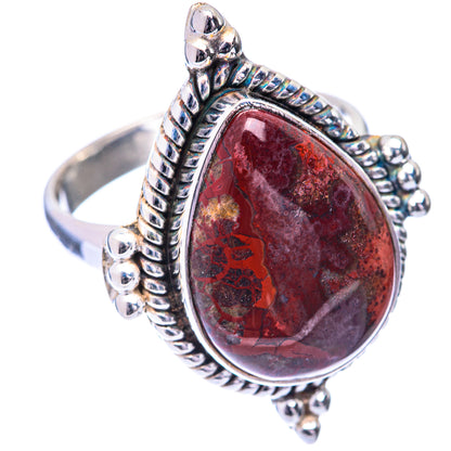 Red Jasper Ring Size 9 (925 Sterling Silver) R140884
