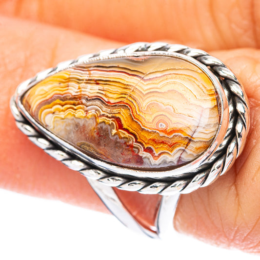 Laguna Lace Agate 925 Sterling Silver Ring Size 5.25 (925 Sterling Silver) R3906