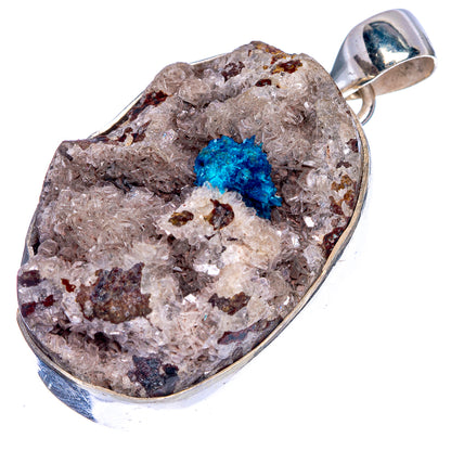 Cavansite Crystal Pendant 1 3/4" (925 Sterling Silver) P40705