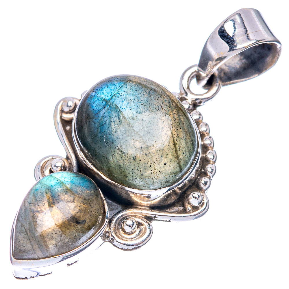 Labradorite Dainty Pendant 1 1/4" (925 Sterling Silver) P43555
