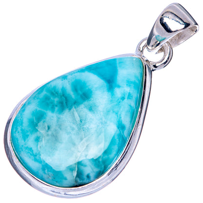 Larimar Pendant 1 3/8" (925 Sterling Silver) P41517