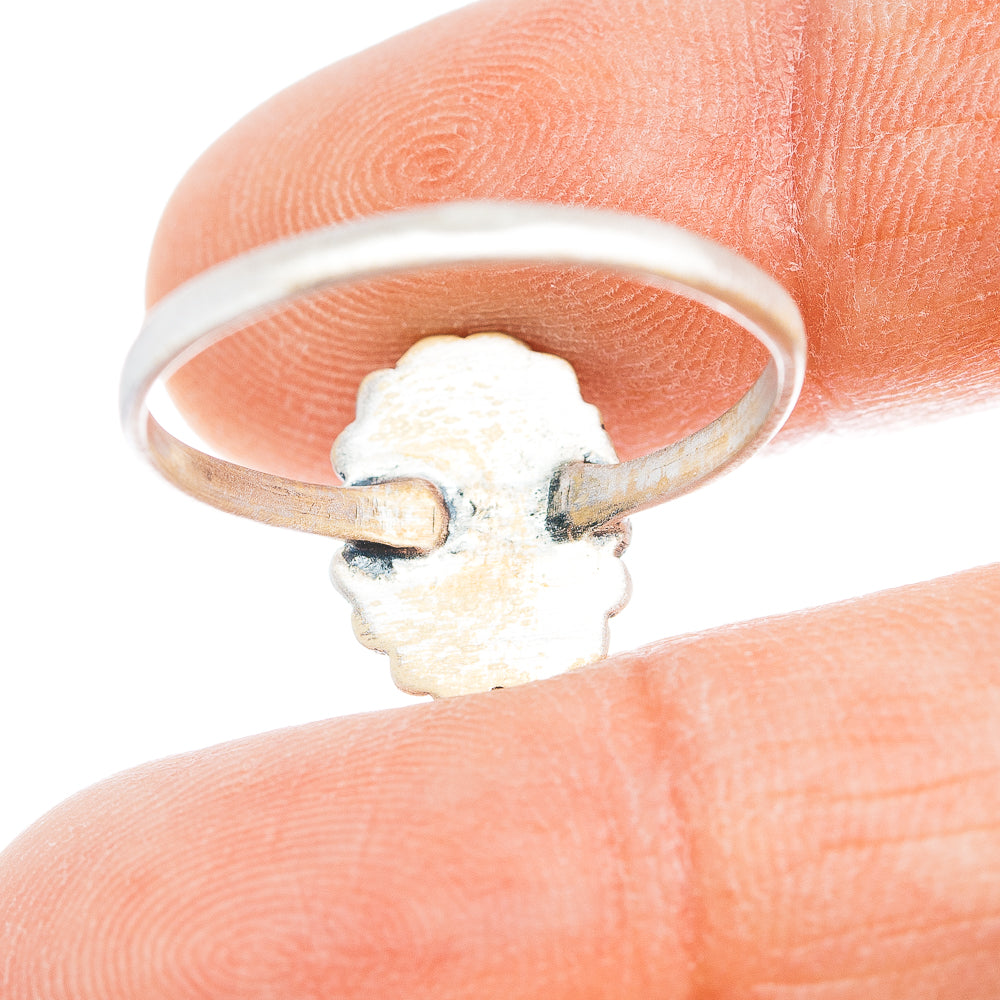 Sterling silver ring band with ornate back setting for green turquoise stone