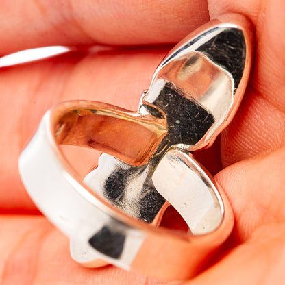 Adjustable sterling silver ring band with open setting back
