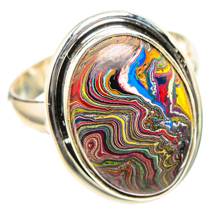 Fordite 925 Sterling Silver Ring Size 8.25 (925 Sterling Silver) RING139381