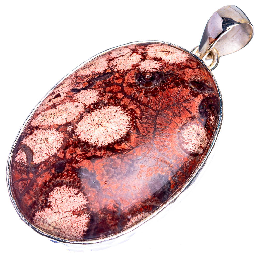 Poppy Jasper 925 Sterling Silver Pendant 2 1/8"