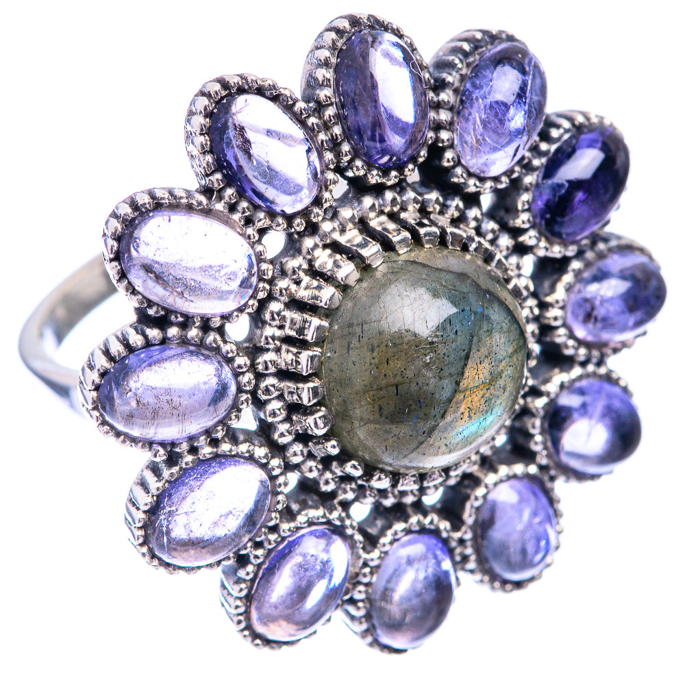 Large Labradorite, Tanzanite Ring Size 9 (925 Sterling Silver) R141037