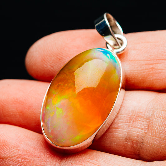 28.8ct Ethiopian Opal Pendant 1 1/2" (.925 Sterling Silver)