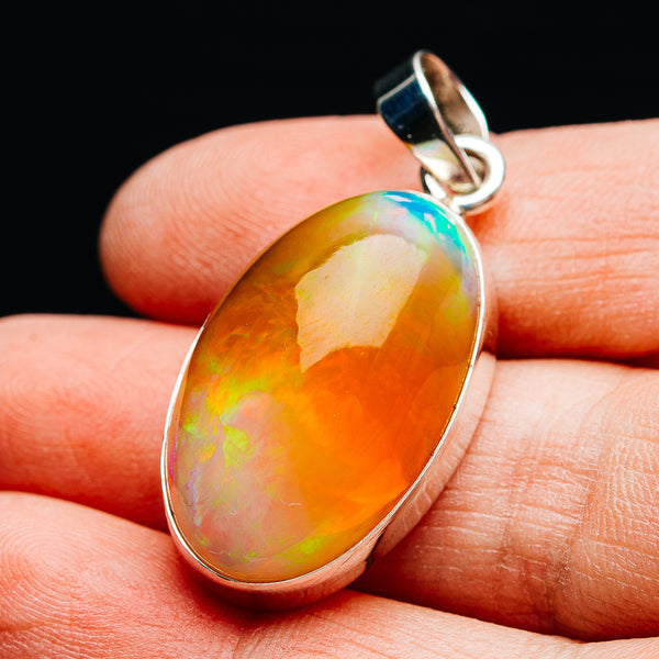 28.8ct Ethiopian Opal Pendant 1 1/2" (.925 Sterling Silver)