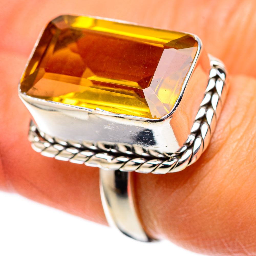 Faceted Citrine Ring Size 6.5 (925 Sterling Silver) RING138775