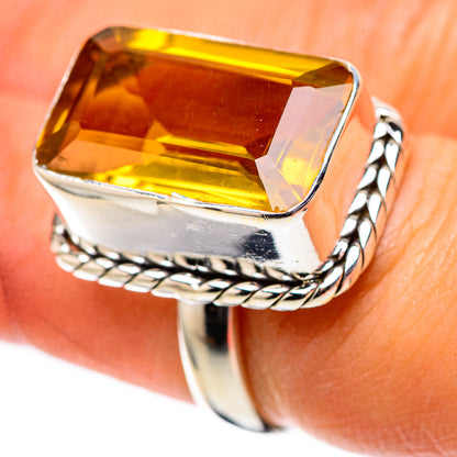 Faceted Citrine Ring Size 6.5 (925 Sterling Silver) RING138775