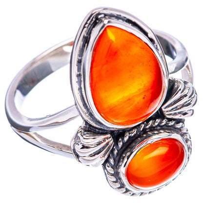 Premium Carnelian Ring Size 7.75 (.925 Sterling Silver)