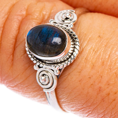 Labradorite Dainty Ring Size 8 (925 Sterling Silver) R147265
