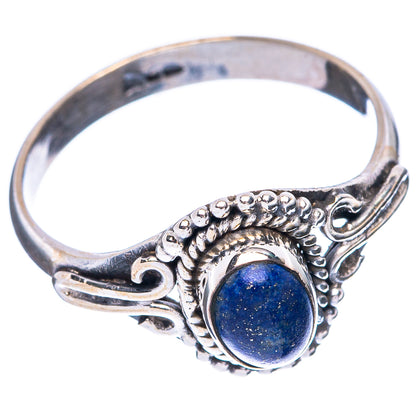 Lapis Lazuli Dainty Ring Size 7.75 (925 Sterling Silver) R5940