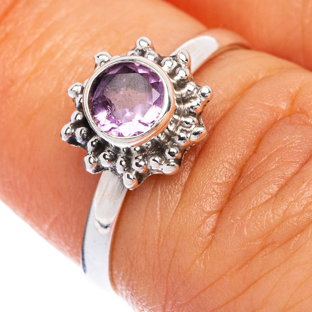 Faceted Amethyst Dainty Ring Size 5.5 (925 Sterling Silver) R145445