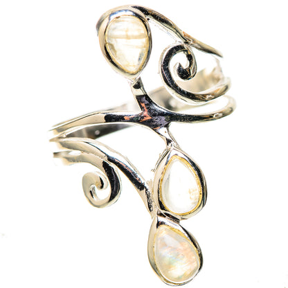 Rainbow Moonstone Dainty Ring Size 8 (925 Sterling Silver) RING138186