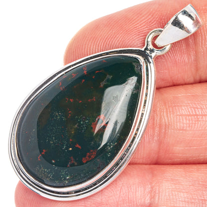 Bloodstone Pendant 1 5/8" (925 Sterling Silver) P39837