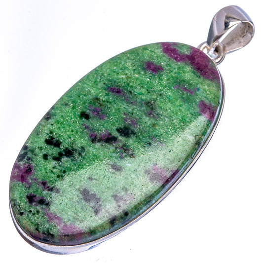 Ruby Zoisite Pendant 2" (925 Sterling Silver) P43047