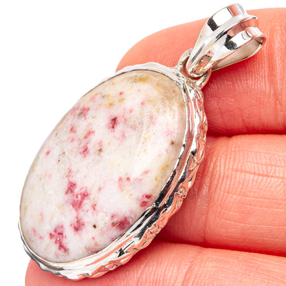 Cinnabar Pendant 1 5/8" (.925 Sterling Silver)