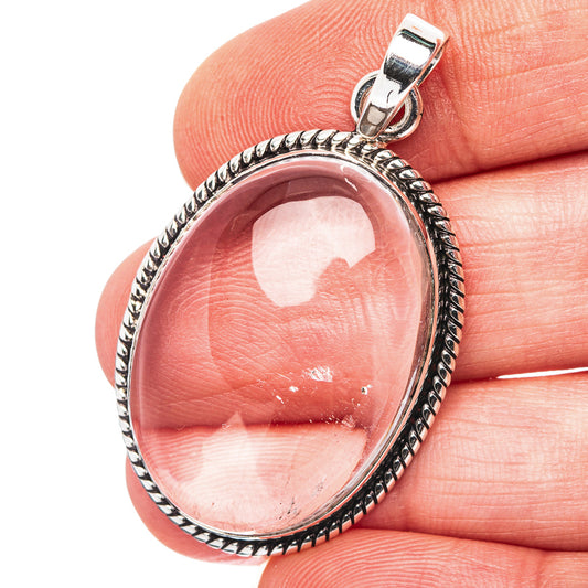 White Quartz Pendant 1 3/4" (.925 Sterling Silver)