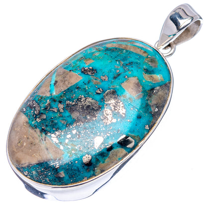 Premium Persian Turquoise Pendant 2" (.925 Sterling Silver)