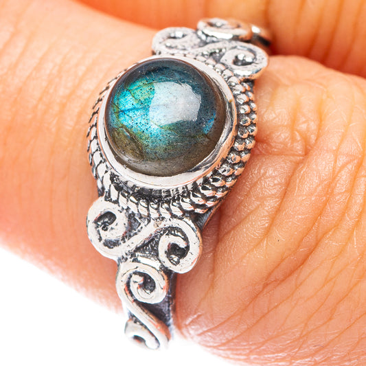 Labradorite Dainty Ring Size 6.5 (925 Sterling Silver) R5871