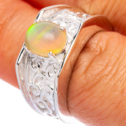 Rare Ethiopian Opal Ring Size 6.5 (925 Sterling Silver) R146032