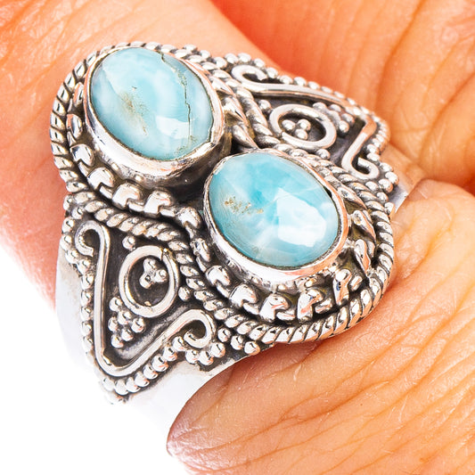 Larimar Ring Size 7.5 (925 Sterling Silver) R6740