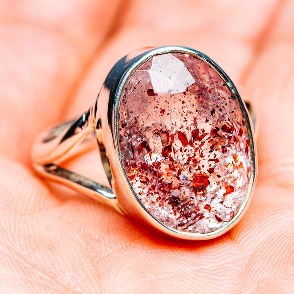 Premium Faceted Lepidocrocite Ring Size 8.75 (.925 Sterling Silver)