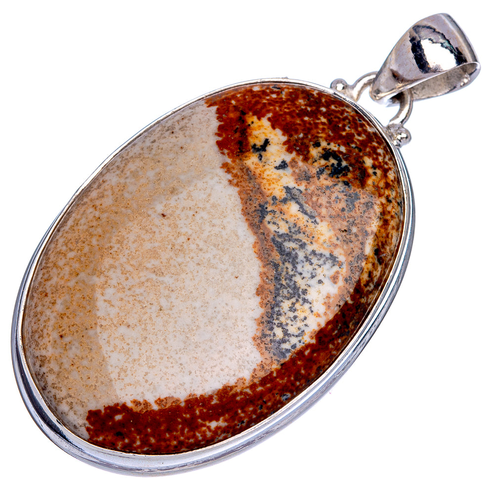 Picture Jasper Pendant 1 7/8" (925 Sterling Silver) P40265