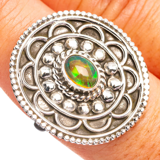 Ethiopian Opal Ring Size 7.75 (.925 Sterling Silver)