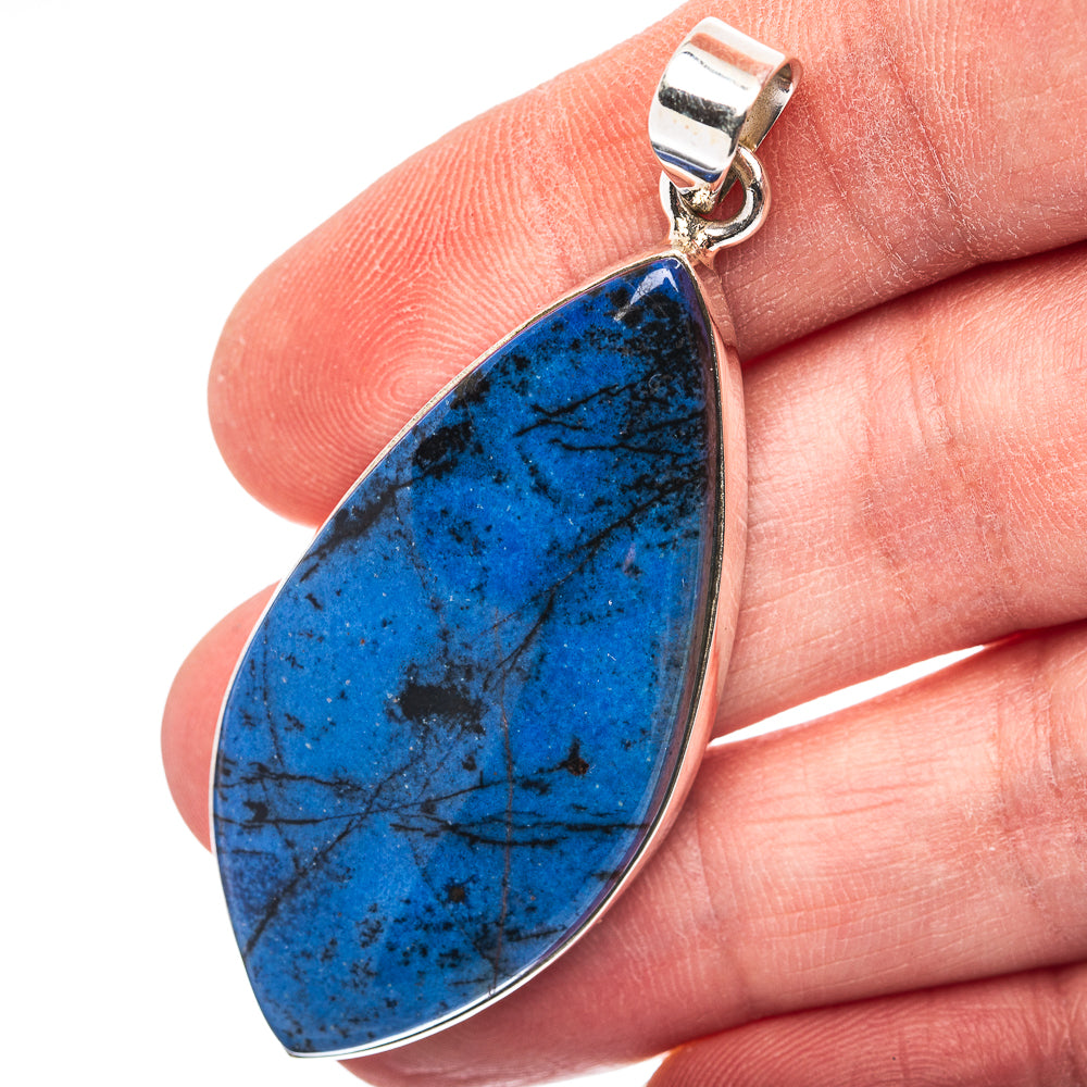 Dumortierite Pendant 2 1/4" (.925 Sterling Silver)