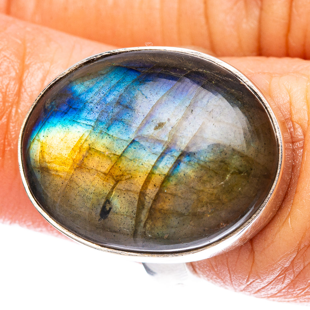 Labradorite Ring Size 6 (925 Sterling Silver) R4596
