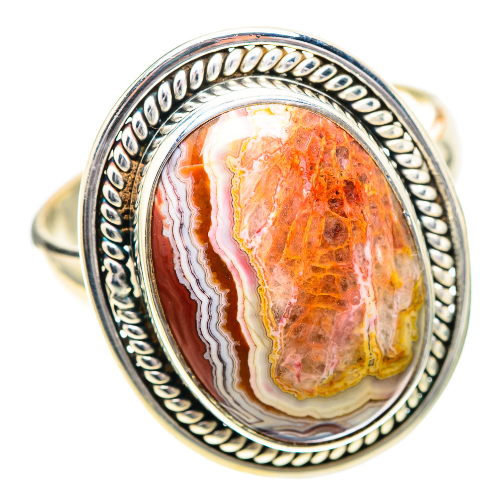 Crazy Lace Agate Ring Size 10.5 (925 Sterling Silver) RING139017