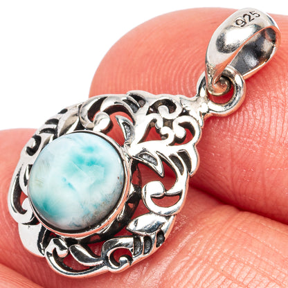 Larimar Dainty Pendants 1" (925 Sterling Silver) P42244