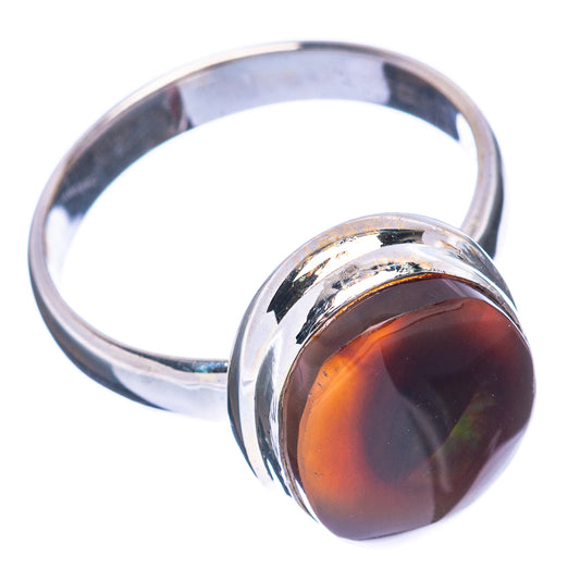 Rare Mexican Fire Agate Ring Size 8.5 (925 Sterling Silver) R2785