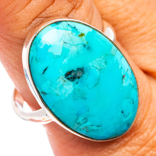 Premium Arizona Turquoise Ring Size 10 Adjustable (.925 Sterling Silver)