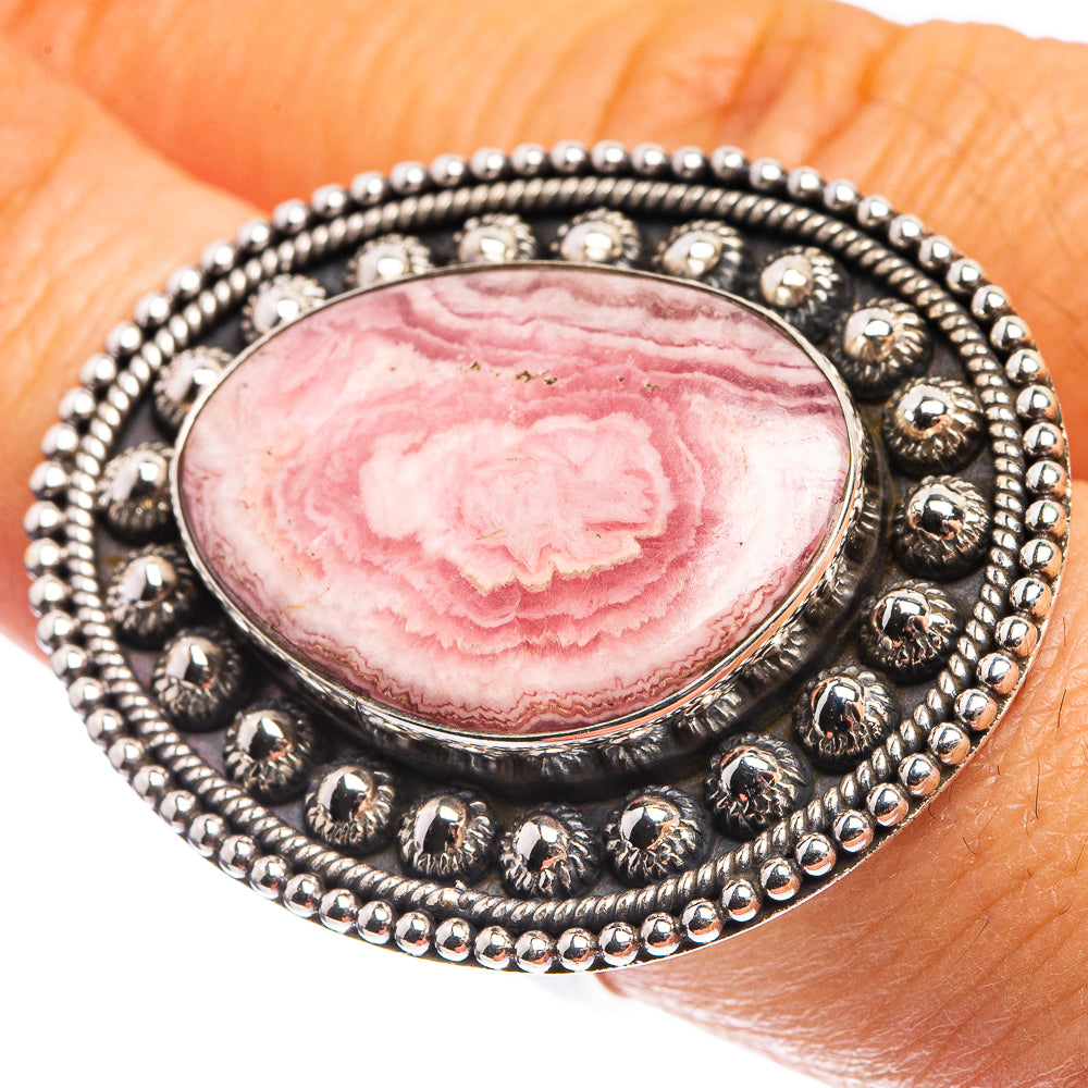 Large Rhodochrosite Ring Size 8 (925 Sterling Silver) R143063