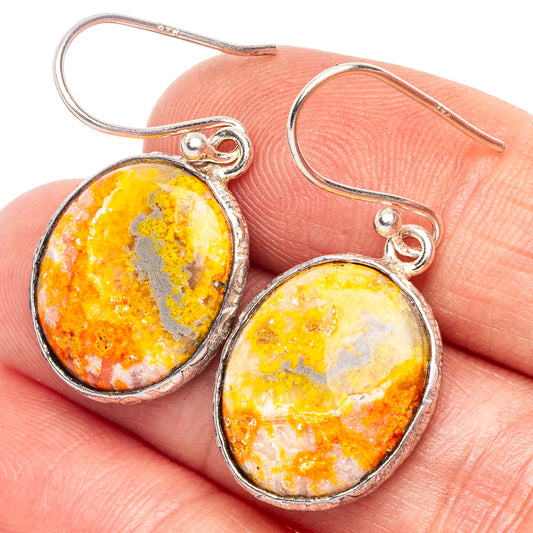 Bumble Bee Jasper Earrings 1 1/4" (925 Sterling Silver) E2290