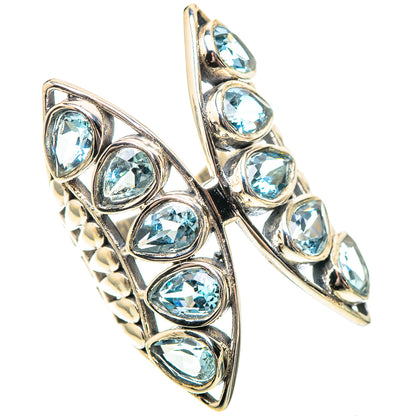Large Blue Topaz 925 Sterling Silver Ring Size 6.5 (925 Sterling Silver) RING139497