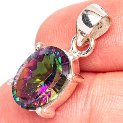 Mystic Topaz Pendant 1" (.925 Sterling Silver)