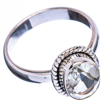 925 sterling silver ring with faceted oval gemstone and braided rope setting