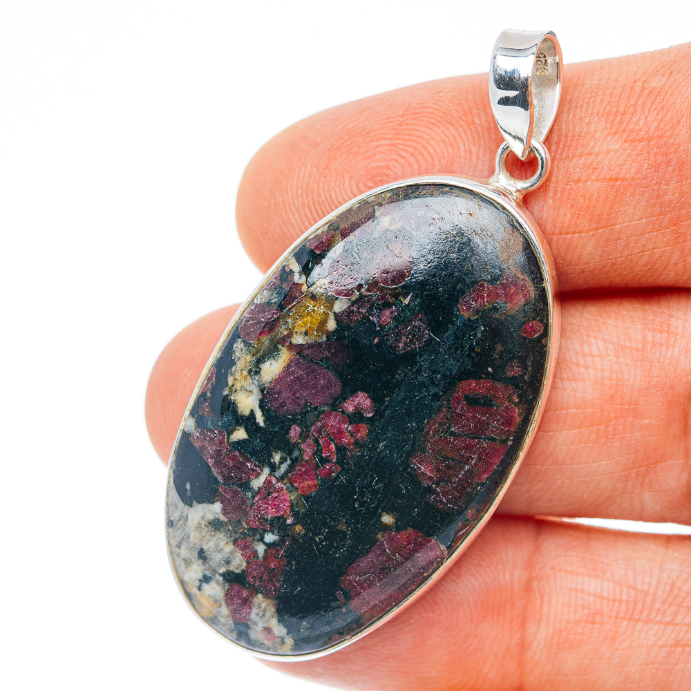 Premium Eudialyte Pendant 2" (.925 Sterling Silver)