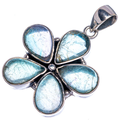 Blue Fluorite Pendant 1 1/2" (925 Sterling Silver) P39808