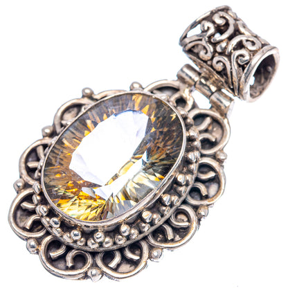 Golden Mystic Topaz Pendant 1 1/2" (.925 Sterling Silver)