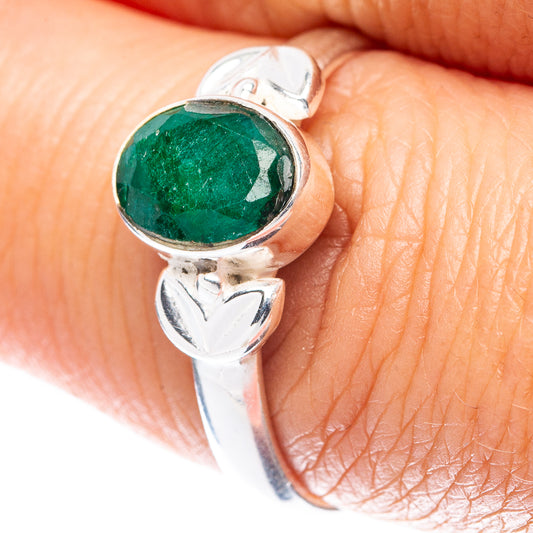 Green Sillimanite Ring Size 7.75 (925 Sterling Silver) R5588
