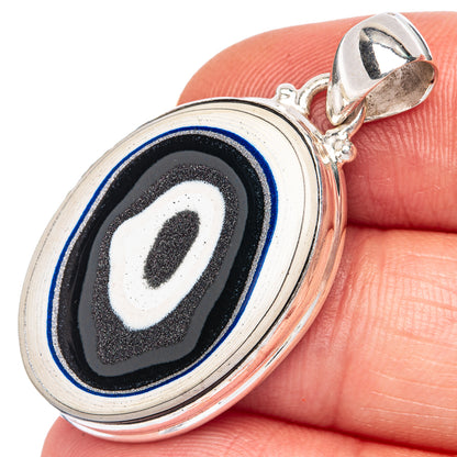 Rare Fordite Pendant 1 1/2" (925 Sterling Silver) P39979