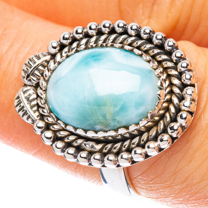 Larimar Ring Size 7.25 (925 Sterling Silver) R2261