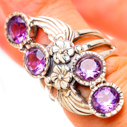 Large Faceted Amethyst 925 Sterling Silver Ring Size 6.25 (925 Sterling Silver) RING139713